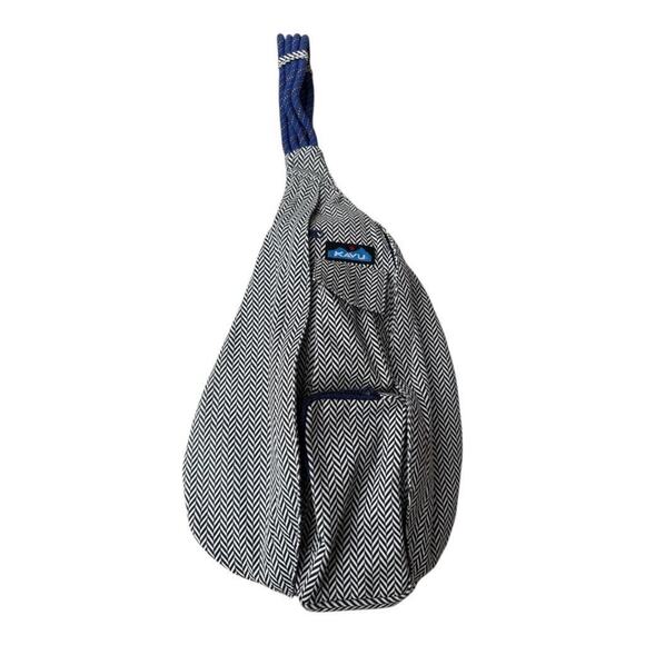 Kavu Rope Sling Black White Chevron Bag - Picture 1 of 4